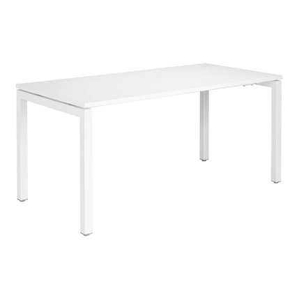 Artikelbild für Gürkan Schreibtisch weiß rechteckig, 4-Fuß-Gestell weiß 160,0 x 80,0 cm, Artikelnummer 196651