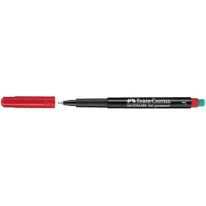 Artikelbild 2 für FABER-CASTELL MULTIMARK 1513 Folienstifte rot 0,6 mm permanent, 10 St., Artikelnummer 814525