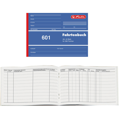 Artikelbild für herlitz Fahrtenbuch, Pkw mit Kraftstoffverbrauch Formularbuch 601, 1 St., Artikelnummer 402174
