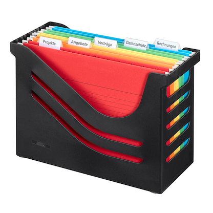 Artikelbild 5 für Jalema Hängeregistraturkorb mit Mappen Silky Touch schwarz, Artikelnummer 193892
