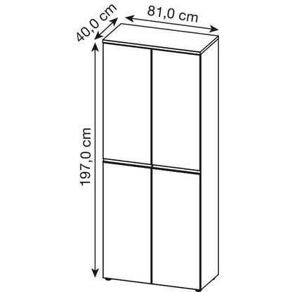 Artikelbild 2 für GERMANIA Aktenschrank Bedano, 4042-572 kaschmir 4 Fachböden 81,0 x 40,0 x 197,0 cm, Artikelnummer 386536