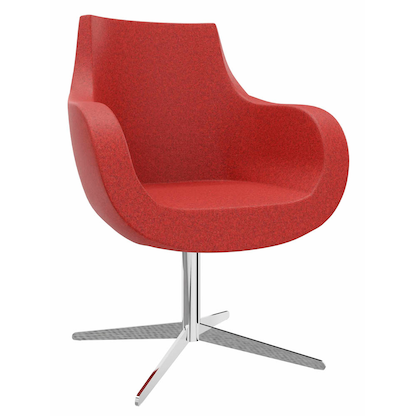 Artikelbild für fm Sessel Pirum rot chrom Stoff 71,0 x 71,0 x 90,0 cm, 1 St., Artikelnummer 446908