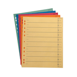 Artikelbild 1 für Wekre Trennblätter DIN A4 1-0 gelb, orange, rot, blau, grün, 230 g/m², 100 Blatt, Artikelnummer 630366