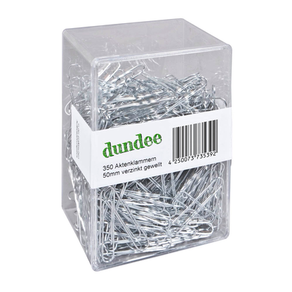 Artikelbild für dundee Aktenklammern silber glanzverzinkt, 350 St., Artikelnummer 422404