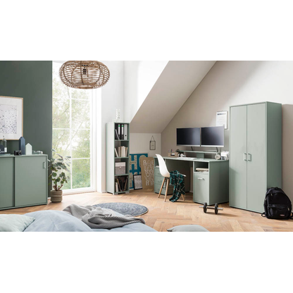 Artikelbild 5 für MÖBELPARTNER Niels light Schreibtisch pistazie rechteckig, Wangen-Gestell grün 150,0 x 70,0 cm, Artikelnummer 172548