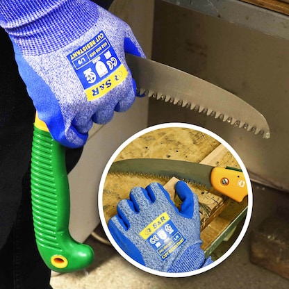 Artikelbild 4 für S&R unisex Arbeitshandschuhe blau Größe 10, 1 Paar, Artikelnummer 316857