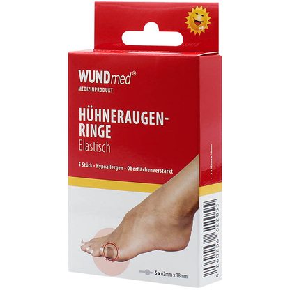 Artikelbild für WUNDmed® Hühneraugen-Druckschutzringe 02-122 transparent 1,8 x 6,2 cm, 5 St., Artikelnummer 470348