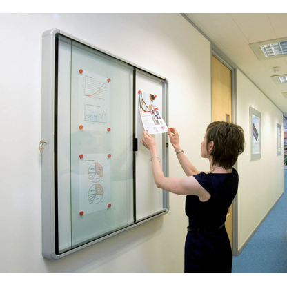 Artikelbild 3 für nobo Schaukasten silber 12x DIN A4 97,2 x 5,4 x 100,0 cm, 1 St., Artikelnummer 699569