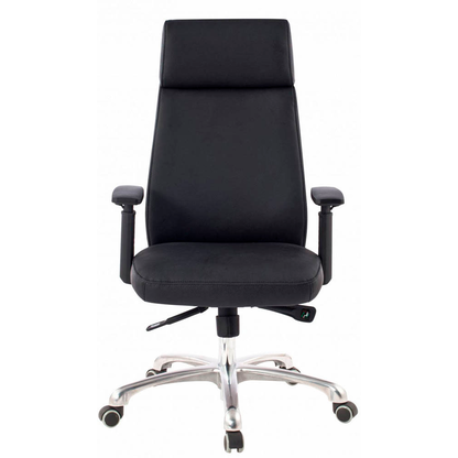 Artikelbild 2 für AMSTYLE Bürostuhl, SPM1.800 Leder schwarz, Gestell silber, Artikelnummer 976062