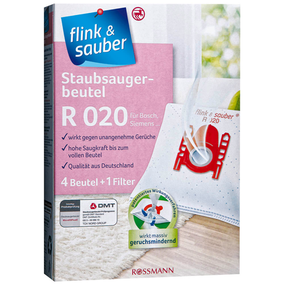 Artikelbild für flink & sauber R 020 Staubsaugerbeutel, 4 St., Artikelnummer 539381