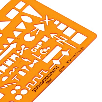 Artikelbild 3 für STANDARDGRAPH Zeichenschablone NATO Truppenzeichen 8355 orange, Artikelnummer 712358