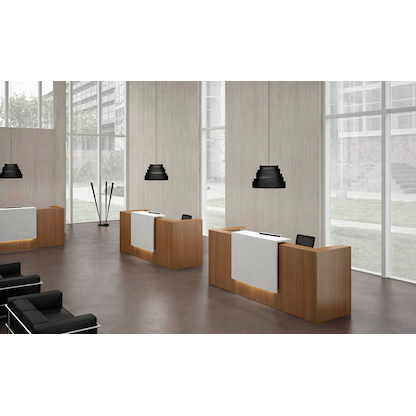 Artikelbild 7 für Quadrifoglio Empfangstheke gerade, nussbaum, weiß 166,0 x 88,0 x 113,0 cm, Artikelnummer 370080