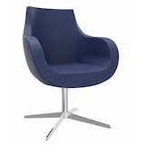 Artikelbild 1 für fm Sessel Pirum dunkelblau chrom Stoff 71,0 x 71,0 x 90,0 cm, 1 St., Artikelnummer 446797