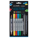 Artikelbild 1 für COPIC® Ciao 5+1 Layoutmarker-Set farbsortiert 1,0 + 6,0 mm, 6 St., Artikelnummer 717227