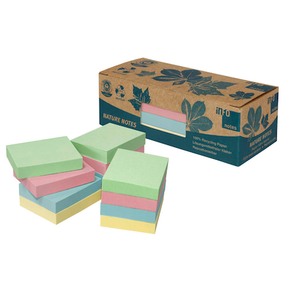 Artikelbild für inFO Recycling Haftnotizen 5653-88BOX farbsortiert, 12 Blöcke, Artikelnummer 883350