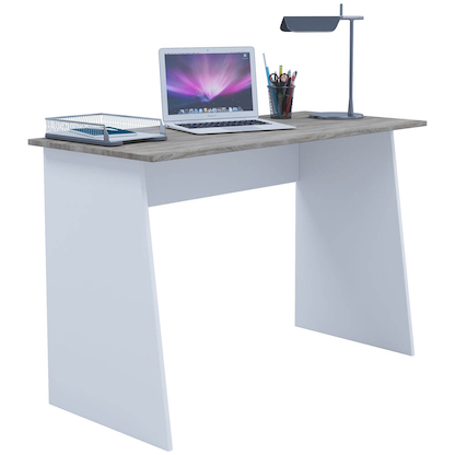 Artikelbild für VCM my office Masola Maxi Schreibtisch sonoma-eiche rechteckig, Wangen-Gestell weiß 110,0 x 50,0 cm, Artikelnummer 996801