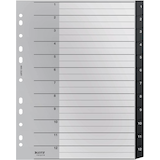 Artikelbild 1 für LEITZ Ordnerregister recycle 1209 DIN A4 Vollformat, Überbreite 1-12 schwarz 12-teilig, 1 Satz, Artikelnummer 304404