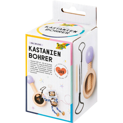 Artikelbild für folia Bastelset Kastanienbohrer-Set natur/flieder, Artikelnummer 285498