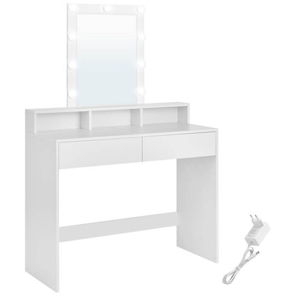 Artikelbild 2 für VASAGLE Schminktisch rechteckig Melamin, Spanplatte weiß 100,0 cm 40,0 cm, 1 St., Artikelnummer 439287