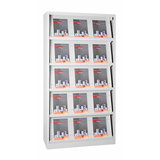 Artikelbild 1 für Gürkan Prospektregal grau DIN A4 100,0 x 42,0 x 195,0 cm, 1 St., Artikelnummer 564935