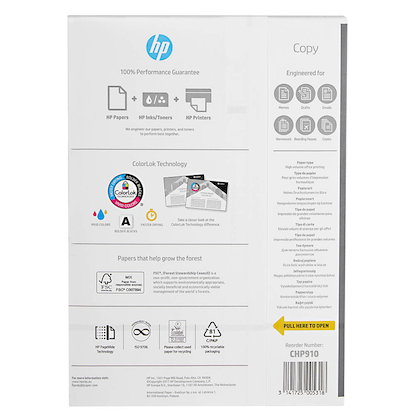 Artikelbild 2 für HP Kopierpapier Copy DIN A4 80 g/qm 500 Blatt, Artikelnummer 993624