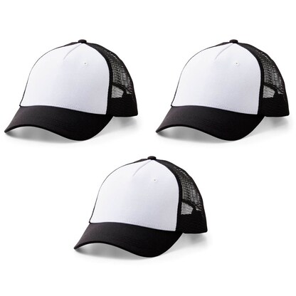 Artikelbild 3 für cricut™ Trucker-Caps für Transferpressen schwarz, weiß, 3 St., Artikelnummer 741894