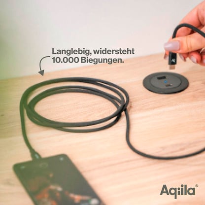 Artikelbild 3 für Aqiila® CB11 Ladekabel schwarz, Kabellänge: 1,0 m, 240 Watt, Artikelnummer 511448