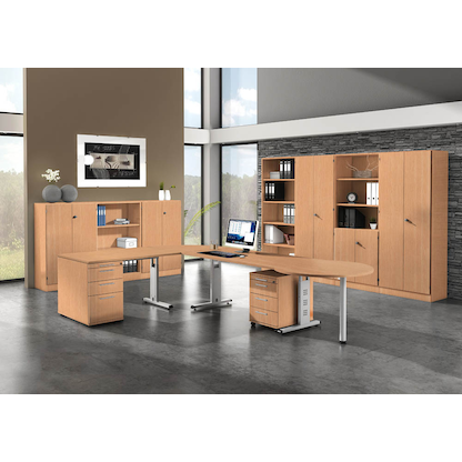 Artikelbild 4 für HAMMERBACHER Aktenregal Gradeo buche 80,0 x 40,0 x 200,4 cm, 1 St., Artikelnummer 233049