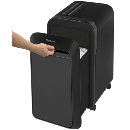 Artikelbild 5 für AKTION: Fellowes Powershred LX220 Aktenvernichter mit Partikelschnitt P-4, 4 x 12 mm, bis 12 Blatt, schwarz mit 60 Euro CashBack, Artikelnummer 279517
