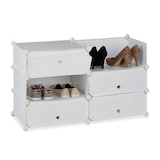 Artikelbild 1 für relaxdays Schuhschrank, 10021962_49 weiß 6 Fachböden 49,0 x 37,0 x 107,0 cm, Artikelnummer 451142