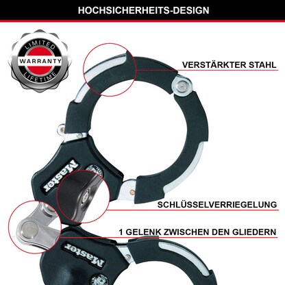 Artikelbild 3 für Master Lock® Fahrradschloss 8200EURDPRO schwarz 36,0 cm, 1 St., Artikelnummer 727323