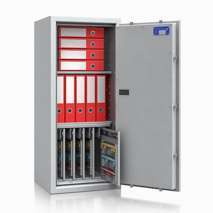 Artikelbild 3 für ISS safe4key Schlüsseltresor lichtgrau mit 280 Haken, Elektronikschloss, 50,0 x 42,0 x 115,0 cm, 1 St., Artikelnummer 850333