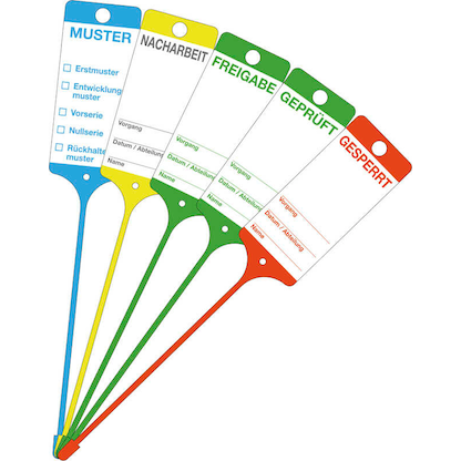 Artikelbild 3 für EICHNER Hängeetiketten Freigabe grün 21,5 x 5,8 cm gelocht, 200 St., Artikelnummer 701629