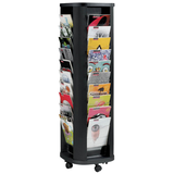 Artikelbild 1 für PAPERFLOW Prospektständer drehbar schwarz DIN A4 40 Fächer 44,0 x 44,0 x 148,5 cm, 1 St., Artikelnummer 572800