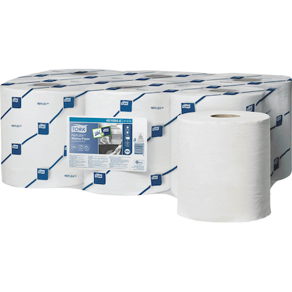 Artikelbild für TORK Putztuchrollen Reflex 1-lagig weiß, 857 Blätter, 6 Rollen, Artikelnummer 486494
