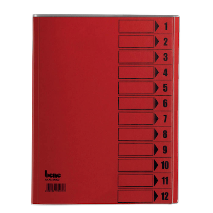 Artikelbild für bene Ordnungsmappe 12 Fächer rot, 1 St., Artikelnummer 401703