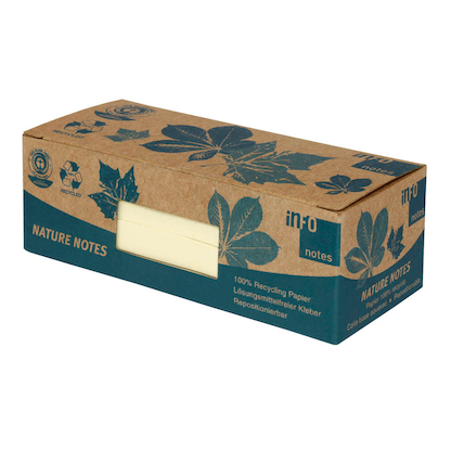 Artikelbild 2 für inFO Recycling Haftnotizen 5653-11BOX gelb, 12 Blöcke, Artikelnummer 883342