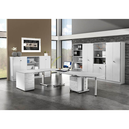 Artikelbild 4 für HAMMERBACHER Aktenregal Gradeo lichtgrau 80,0 x 40,0 x 200,4 cm, 1 St., Artikelnummer 233031