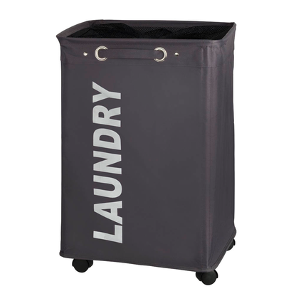 Artikelbild 2 für WENKO Wäschekorb Quadro grau, 1 St., Artikelnummer 531634