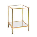 Artikelbild 1 für HAKU Möbel Beistelltisch rechteckig Glas gold 39,0 x 39,0 x 55,0 cm, 1 St., Artikelnummer 557573