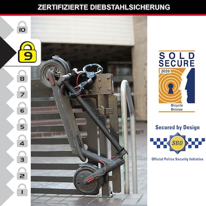 Artikelbild 5 für Master Lock® Fahrradschloss 8200EURDPRO schwarz 36,0 cm, 1 St., Artikelnummer 727323