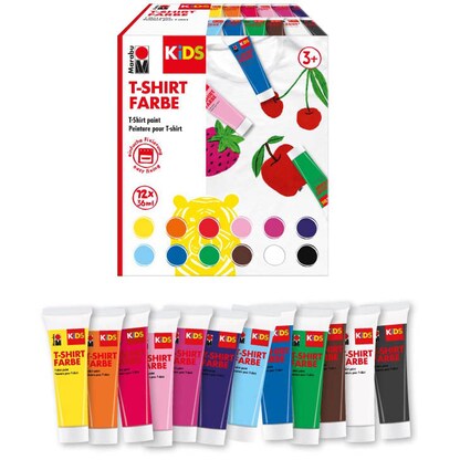 Artikelbild für Marabu KiDS Stoffmalfarbe farbsortiert, 12 St., Artikelnummer 400057