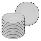 Artikelbild 1 für ID Fine Teller Modest Black Stolt grau Ø 16,5 cm, 12 St., Artikelnummer 633759