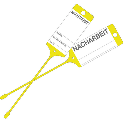 Artikelbild für EICHNER Hängeetiketten Nacharbeit gelb 21,5 x 5,8 cm gelocht, 200 St., Artikelnummer 701866