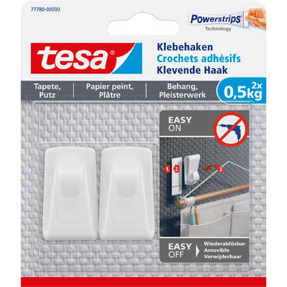 Artikelbild für tesa Klebehaken für max. 0,5 kg, 2,0 x 4,5 cm, 2 St., Artikelnummer 739106