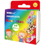 Artikelbild 1 für WUNDmed® Pflaster Kunterbunt 05-010 bunt 1,9 x 6,3 cm, 50 St., Artikelnummer 470407