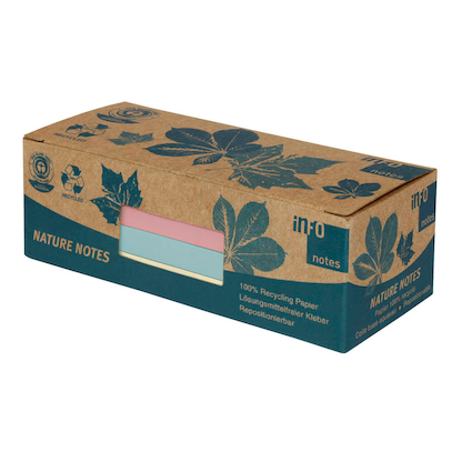 Artikelbild 3 für inFO Recycling Haftnotizen 5653-88BOX farbsortiert, 12 Blöcke, Artikelnummer 883350