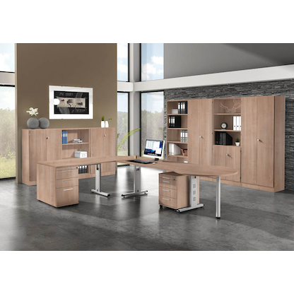 Artikelbild 4 für HAMMERBACHER Aktenregal Gradeo nussbaum 80,0 x 40,0 x 200,4 cm, 1 St., Artikelnummer 628032