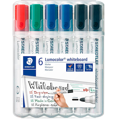 Artikelbild für STAEDTLER 351 WP6 X Whiteboard-Marker farbsortiert 2,0 mm, 6 St., Artikelnummer 381721