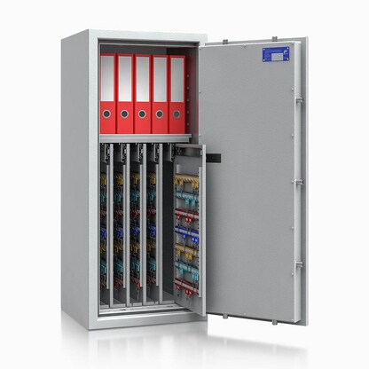 Artikelbild 3 für ISS safe4key Schlüsseltresor lichtgrau mit 600 Haken, Elektronikschloss, 50,0 x 42,0 x 115,0 cm, 1 St., Artikelnummer 850377